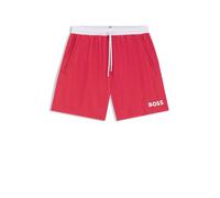 BOSS Badeshorts mit kontrastfarbenem Logo und Paspelierung - Style Starfish, 50514429 Rot XXL