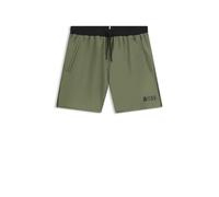 BOSS Schnell trocknende Badeshorts mit Logo-Print - Style Starfish, 50514429 Grün M