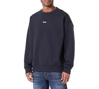 Sweatshirt BOSS GREEN "Stenson", Herren, Gr. XXL, blau (dunkelblau403), Sweatware, Obermaterial: 62% Baumwolle, 33% Polyester, 5% Elasthan, unifarben, oversize normal, Rundhals, Bündchen, Sweatshirts,