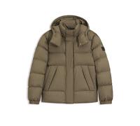 BOSS Regular Fit Steppjacke mit Stehkragen mit Druckknöpfen in Schlamm, Größe 56