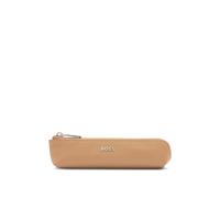 BOSS Stifte-Etui aus camelfarbenem genarbtem Leder mit Logo-Schriftzug - Style Small pen case Classic Grained Camel, 58218940 Beige ONESI