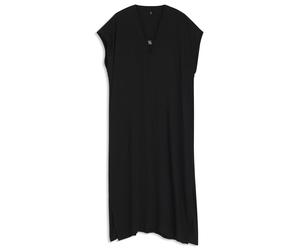 BOSS Strand-Kaftan in Crinkle-Optik mit V-Ausschnitt und Double-B-Monogramm-Schließe - Style Double B_Kaftan, 50557042 Schwarz L