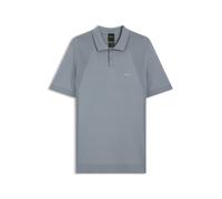 BOSS Strick-Poloshirt aus Baumwoll-Mix mit Bodymapping-Struktur - Style KN_Momentum-Lite PS, 50558353 Grau XL