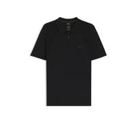 BOSS Strick-Poloshirt aus Baumwoll-Mix mit Bodymapping-Struktur - Style KN_Momentum-Lite PS, 50558353 Schwarz L