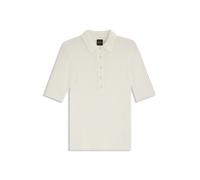 BOSS Strick-Poloshirt aus Schurwoll-Mix mit Rippstruktur - Style C_Fugano, 50543977 Weiß M