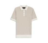 BOSS Strick-Poloshirt aus Seide und Baumwolle - Style L-Naldo, 50560501 Hellbeige XXL