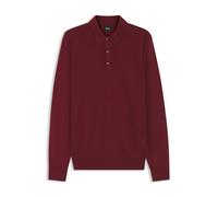 BOSS Strick-Poloshirt aus Woll-Mix mit verschiedenen Strukturen - Style H-Hincognito_IN, 50564604 Dunkelrot S