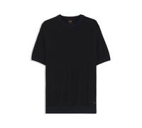 BOSS Pullover aus Baumwoll-Mix mit zweifarbiger Strick-Struktur - Style Kantonio, 50558743 Dunkelblau XL