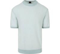 BOSS Strick-T-Shirt aus Baumwoll-Mix - Style Kantonio, 50558743 Hellgrün M