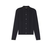 BOSS Strickjacke aus Seide mit Mesh-Einsätzen - Style L-Nicolo, 50560499 Dunkelblau XL