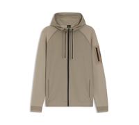 BOSS Strickjacke aus verschiedenen Materialien mit Jacquard-Grafik - Style KN_Globe HY, 50558362 Hellbraun M