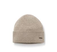 BOSS Strickmütze aus Kaschmir mit metallener Logo-Applikation - Style Honesto_Hat, 50548851 Hellbraun ONESI