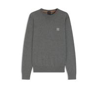 BOSS Pullover aus Baumwolle und Kaschmir mit Logo-Label - Style Kanovano_S, 50527583 Grau XL