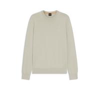 BOSS Strickpullover aus Baumwolle und Kaschmir mit Logo-Label - Style Kanovano_S, 50527583 Hellbeige M