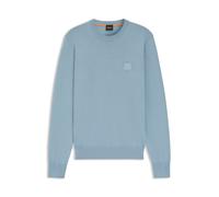 BOSS Strickpullover aus Baumwolle und Kaschmir mit Logo-Label - Style Kanovano_S, 50527583 Hellblau XXL