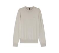 BOSS Strickpullover aus Baumwolle und Kaschmir mit Logo-Label - Style Kanovano_S, 50527583 Hellgrau XXXL