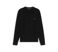 BOSS Strickpullover aus Baumwolle und Kaschmir mit Logo-Label - Style Kanovano_S, 50527583 Schwarz XXXL