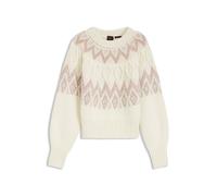 BOSS Strickpullover mit Fair-Isle-Muster - Style C_Fyrata, 50569893 Hellbeige XS