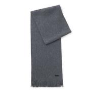 BOSS Strickschal aus Schurwolle mit Logo-Detail - Style Albas, 50495340 Grau ONESI