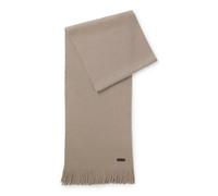 BOSS Strickschal aus Schurwolle mit Logo-Detail - Style Albas, 50495340 Hellbraun ONESI