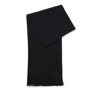BOSS Strickschal aus Schurwolle mit Logo-Detail - Style Albas, 50495340 Schwarz ONESI