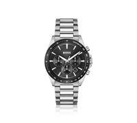 BOSS Strike Chronograph mit schwarzem Zifferblatt und H-Gliederarmband - Style STRIKE, 58565036 Silberfarben ONESI