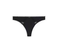 BOSS String aus Mikrofaser mit Einsätzen aus Spitze - Style THONG_B.PURE, 50545055 Schwarz L