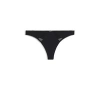 BOSS String aus Mikrofaser mit Einsätzen aus Spitze - Style THONG_B.PURE, 50545055 Schwarz M