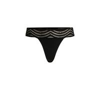 BOSS String mit Spitzenbesatz und Logo-Detail - Style THONG WAVE LACE, 50535129 Schwarz XL