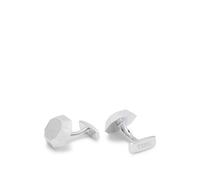 BOSS Strukturierte achteckige Manschettenknöpfe aus Messing - Style B-METALOCT-CUF, 50563126 Silberfarben ONESI