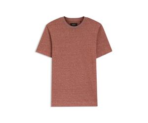 BOSS Strukturiertes Mouliné T-Shirt aus Baumwolle, Leinen und Seide - Style L-Tesar 133, 50560028 Rot M