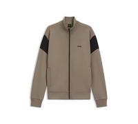 BOSS Sweatjacke aus Baumwoll-Mix mit Reißverschluss und kontrastierenden Einsätzen - Style SW_Union Skaz, 50563313 Hellbraun M