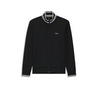 BOSS Sweatjacke aus Baumwoll-Mix mit Reißverschluss und Streifen-Details - Style FZ Zone, 50543081 Schwarz S
