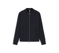 BOSS Sweatjacke aus merzerisierter Baumwolle mit Reißverschluss und Double-B-Monogramm - Style C-Skiles 98, 50557853 Dunkelblau M