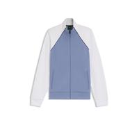 BOSS Sweatshirt aus Baumwoll-Mix mit kontrastfarbenen Paspeln - Style SW_Join Skaz, 50553566 Weiß / Blau S