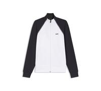 BOSS Sweatshirt aus Baumwoll-Mix mit kontrastfarbenen Paspeln - Style SW_Join Skaz, 50553566 Weiß / Dunkelblau S