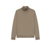BOSS Sweatshirt aus Baumwoll-Mix mit Troyerkragen - Style H-Stimmann 109, 50543887 Hellbraun S