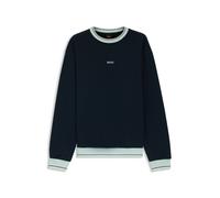 BOSS Sweatshirt aus Baumwoll-Terry mit Kontrast-Details - Style We_Blocks, 50561808 Dunkelblau S