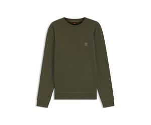 BOSS Sweatshirt aus Baumwoll-Terry mit Logo-Patch - Style Westart, 50509323 Olive XXXL
