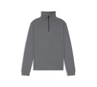 BOSS Sweatshirt aus Baumwoll-Terry mit Reißverschluss am Kragen und Logo-Aufnäher - Style Zetrust, 50468926 Grau M