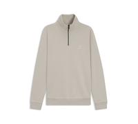 BOSS Sweatshirt aus Baumwoll-Terry mit Reißverschluss am Kragen und Logo-Aufnäher - Style Zetrust, 50468926 Hellgrau XL