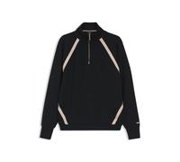 BOSS Sweatshirt mit Reißverschluss am Kragen und kontrastfarbenen Einsätzen - Style Mirage_Sweatshirt, 50557207 Schwarz XL