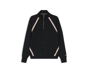 BOSS Sweatshirt mit Reißverschluss am Kragen und kontrastfarbenen Einsätzen - Style Mirage_Sweatshirt, 50557207 Schwarz M