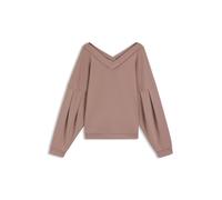 BOSS Sweatshirt mit V-Ausschnitt und Ballonärmeln - Style Scuba_Sweatshirt, 50545647 Hellbraun S