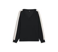 BOSS Sweatshirt mit V-Ausschnitt und Kontrast-Streifen an den Ärmeln - Style TONE_Sweatshirt, 50566092 Schwarz M