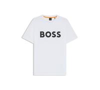 BOSS T-Shirt aus Baumwoll-Jersey mit großem Logo-Print - Style Thinking 1, 50481923 Weiß XXXL