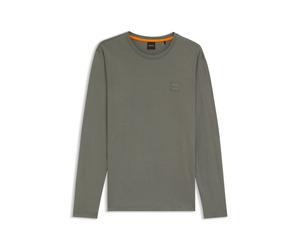 BOSS T-Shirt aus Baumwoll-Jersey mit Logo-Aufnäher - Style Tacks, 50512111 Grau M