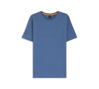 BOSS T-Shirt aus Baumwoll-Jersey mit Logo-Aufnäher - Style Tales, 50508584 Blau M
