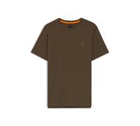 BOSS T-Shirt aus Baumwoll-Jersey mit Logo-Aufnäher - Style Tales, 50508584 Dunkelbraun 4XL