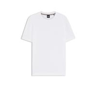BOSS T-Shirt Thompson 01 Herren Baumwoll-Jersey mit Logo-Detail Weiß M